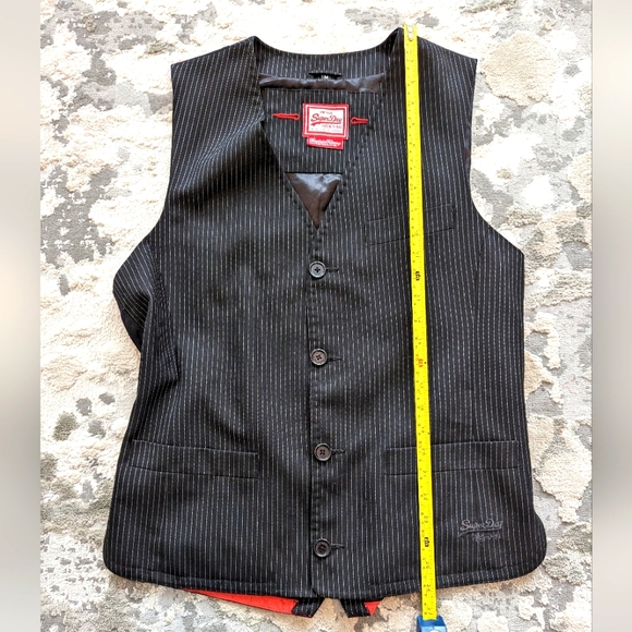 Vintage SuperDry Men's Pinstripe Wastecoat - Picture 10 of 10